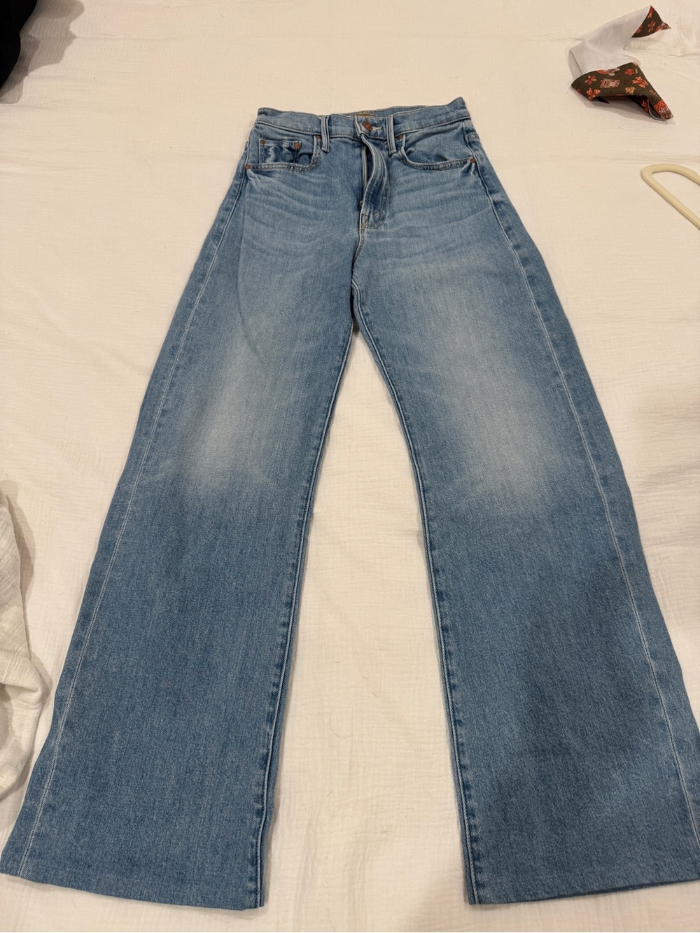MOTHER - Lil’ Mother High-Waist Wide-Leg Jeans - Light Blue